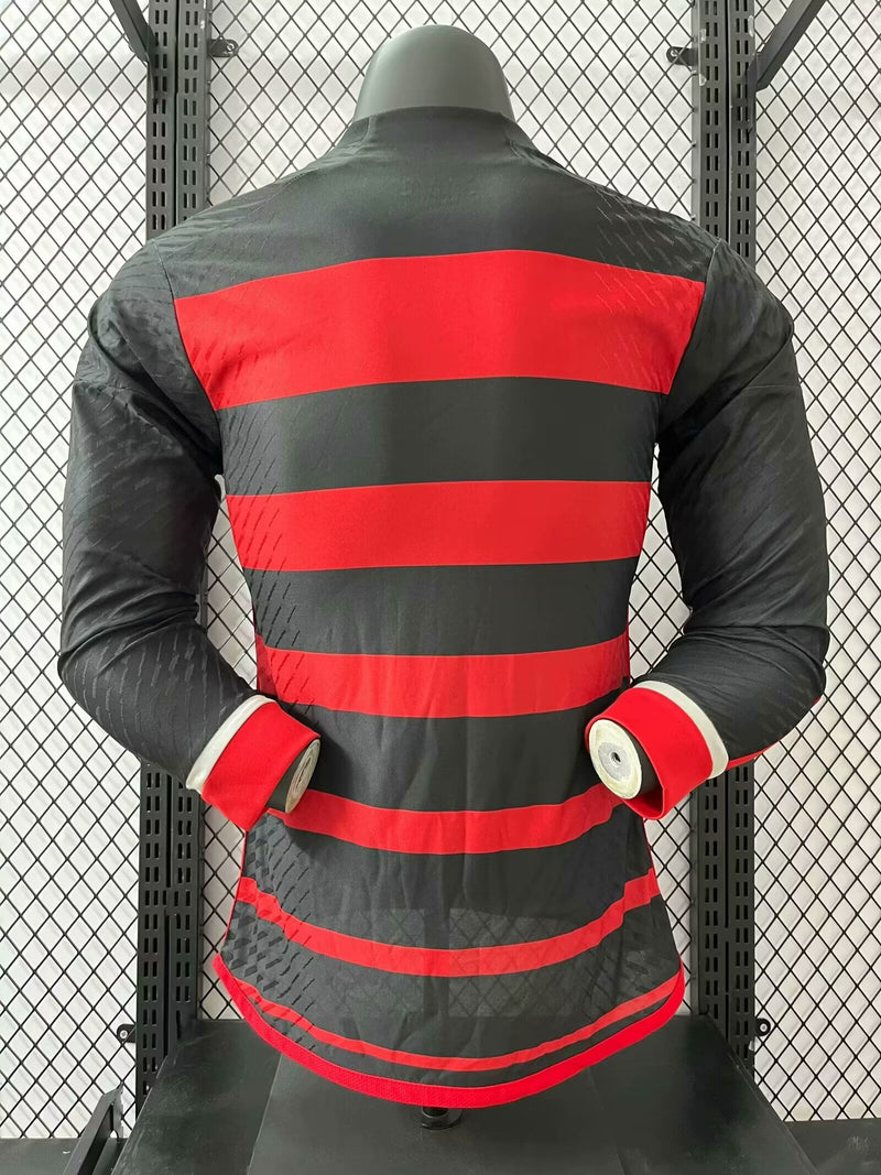 CAMISA MANGA LONGA DO FLAMENGO 24/25 VERMELHO E PRETO