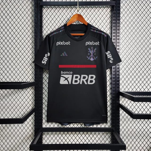 Camisa Flamengo Third (3) 2023/24 Adidas Torcedor Masculina com Patrocínios
