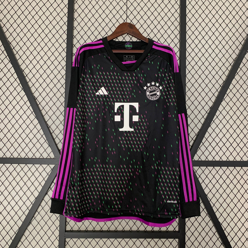 CAMISA MANGA LONGA DO BAYERN MUNCHEN 24/25 PRETO - EOASPORTS 