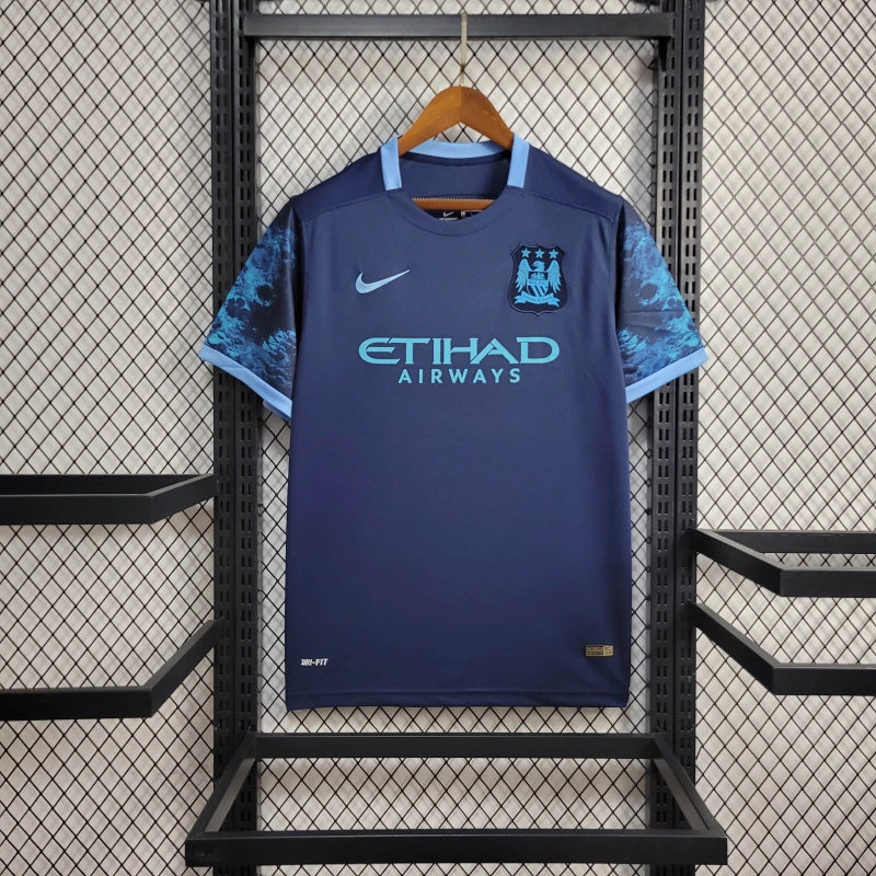 CAMISA RETRÔ DO MANCHESTER CITY 15/16 AZUL