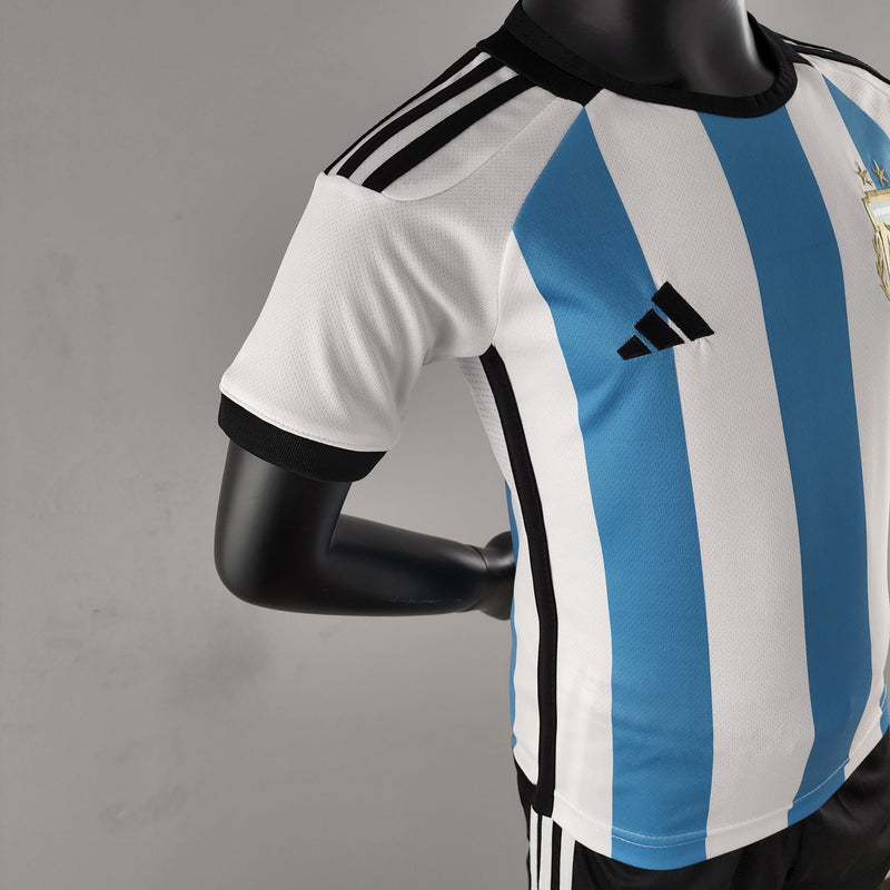 Conjunto Infantil Argentina 2022/23 - Home Torcedor Pro - EOASPORTS 