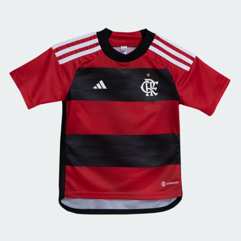 Conjunto Infantil Flamengo 2023/24 - Home - EOASPORTS 
