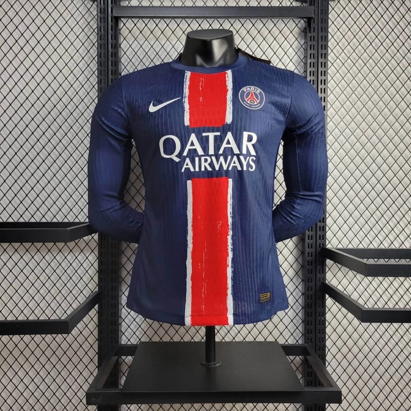 CAMISA MANGA LONGA DO PSG 24/25 AZUL