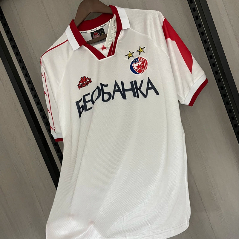 Camisa Estrela Vermelha Retrô Away 1995/97 Torcedor Masculina - Branco