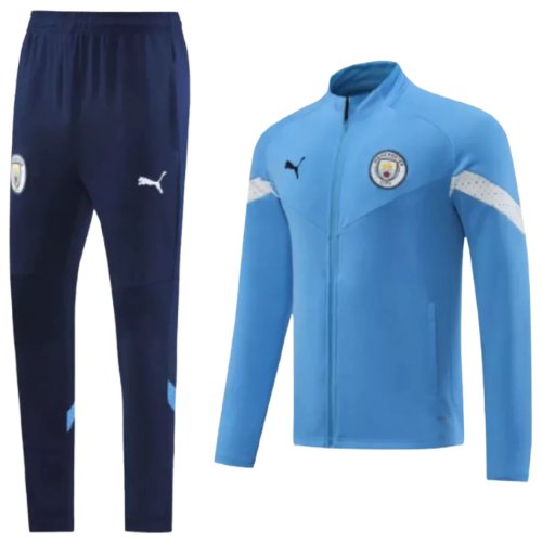 Agasalho de Viagem Manchester City - Masculino - Azul Claro - EOASPORTS