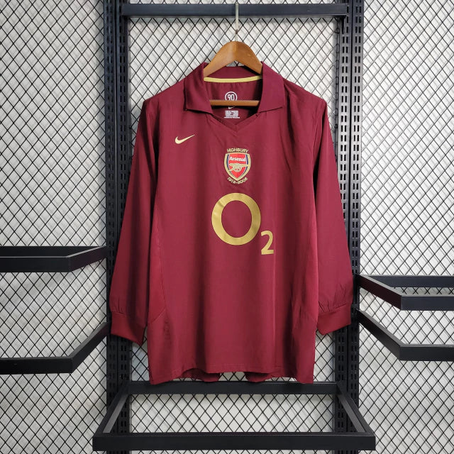 Camisa Arsenal Home (1) 2005/06 Nike Retrô Manga Longa Masculina