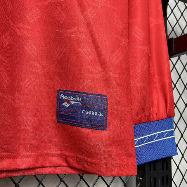 Camisa Chile Home (1) 1998 Reebok Retrô Manga Longa Masculina