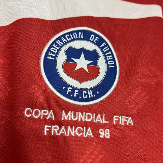 Camisa Chile Home (1) 1998 Reebok Retrô Manga Longa Masculina