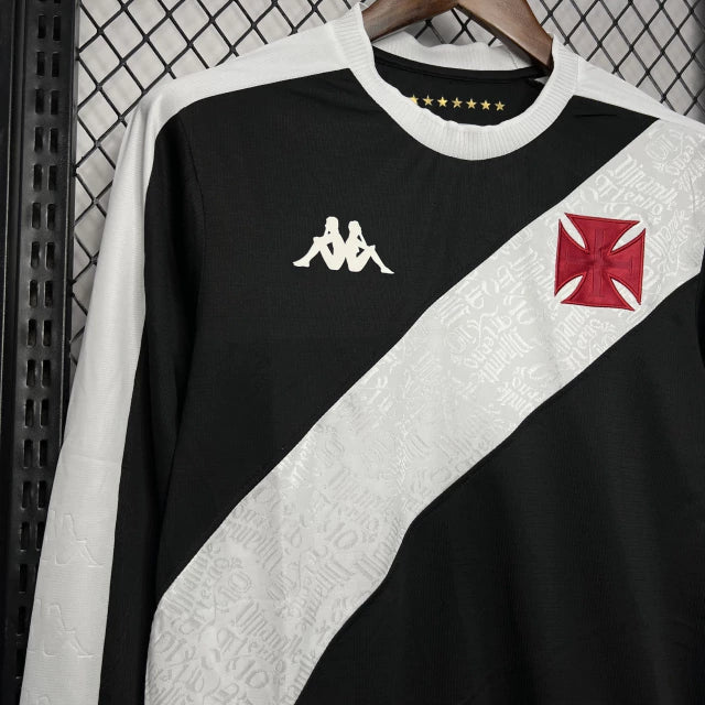 Camisa Vasco Home (1) 2024/25 Kappa Torcedor Manga Longa Masculina
