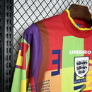 Camisa Inglaterra Goleiro 1996 Umbro Retrô Manga Longa Masculina