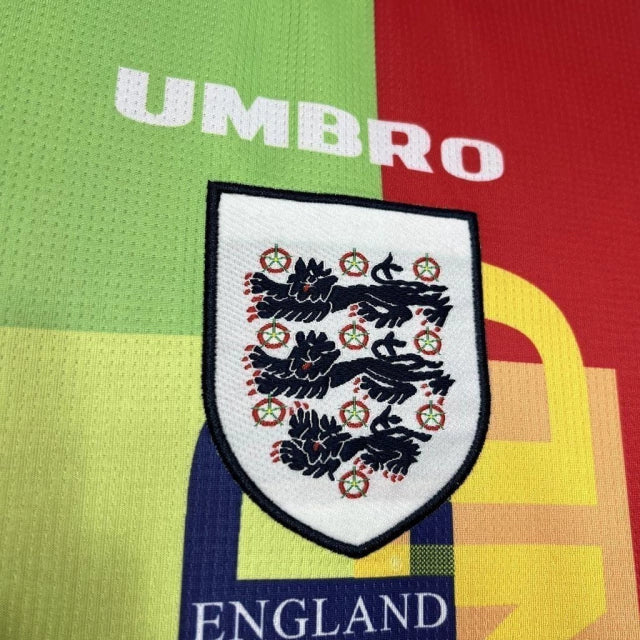 Camisa Inglaterra Goleiro 1996 Umbro Retrô Manga Longa Masculina