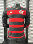 CAMISA MANGA LONGA DO FLAMENGO 24/25 VERMELHO E PRETO