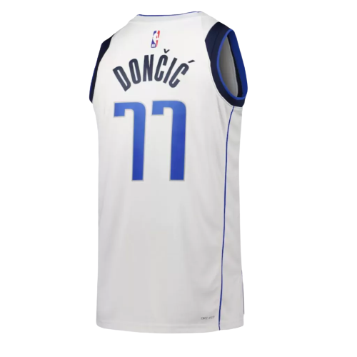 Regata Dallas Mavericks - Luka Doncic - 2022/23 Swingman Jersey - Branca - EOASPORTS 