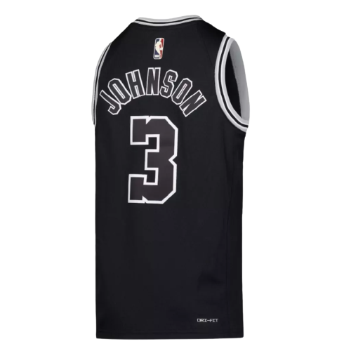 Regata San Antonio Spurs - Keldon Johnson- 2022/23 Swingman Jersey - Preto - EOASPORTS 