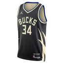 Regata Milwaukee Bucks - Giannis Antetokounmpo - 2022/23 Swingman Jersey - Preta - EOASPORTS 