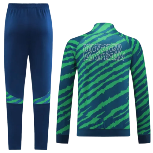 Agasalho de Viagem Seleção Brasil - Masculino - Verde e Azul - EOASPORTS 