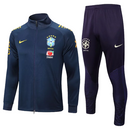 Agasalho de Viagem Seleção Brasil - Masculino - Azul Marinho Com Patrocinio - EOASPORTS 