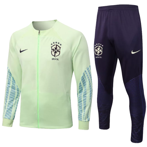 Agasalho de Viagem Seleção Brasil - Masculino - Verde e Azul - EOASPORTS 
