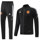 Agasalho de Viagem Manchester United - Masculino - Preto e Branco - EOASPORTS 