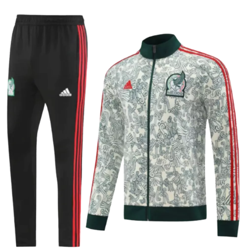 Agasalho de Viagem Seleção México - Masculino - Branco e Verde - EOASPORTS 