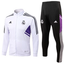 Agasalho de Viagem Real Madrid - Masculino - Branco e Lilás - EOASPORTS 