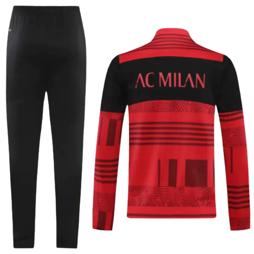 Agasalho de Viagem Milan - Masculina - Preto e Vermelho - EOASPORTS 