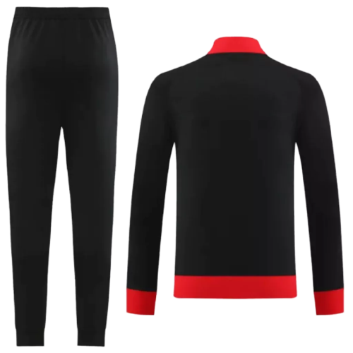 Agasalho de Viagem Milan - Masculino - Preto e Vermelho - EOASPORTS 