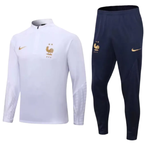Conjunto de Treino Seleção França - Masculino - Branco - EOASPORTS 