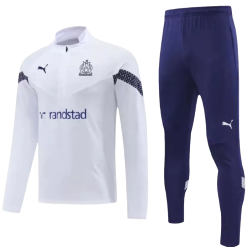 Conjunto de Treino Olympique de Marseille - Masculino - Branco - EOASPORTS 